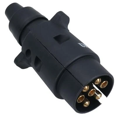 12N 7 Pin Plug Plastic Car Trailer Caravan Electrical Wiring Light Connector 1pc - Image 1 of 4