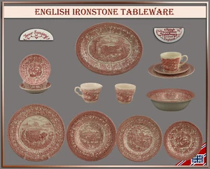 English Ironstone Four Seasons Teile z. Wahl: teller platte schale rot EIT tasse - Bild 1 von 17