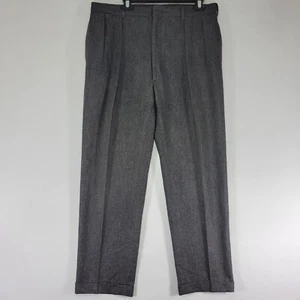 VTG Polo Ralph Lauren Men's Flannel Dress Pants Gray Wool Size about 34 x 30 - Picture 1 of 10