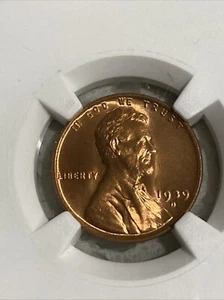 1939-D Lincoln Cent, NGC MS66RD Free Shipping - Picture 1 of 3