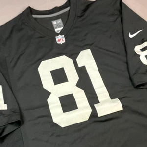 New Nike Tim Brown Oakland Raiders Black NFL Game Jersey Men's Sz XL $130 - Picture 1 of 12