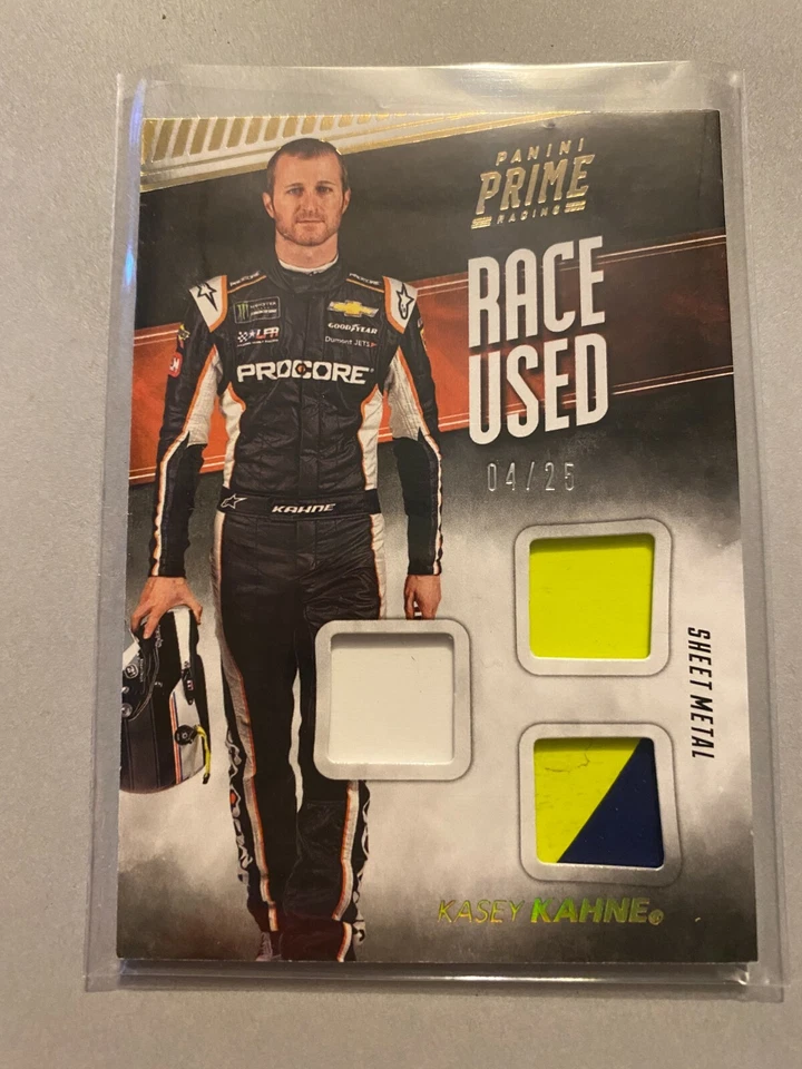 A16,344 - 2018 Panini Prime Race Used Trios Sheet Metal Gold #20 Kasey Kahne/25 - Image 1 of 1