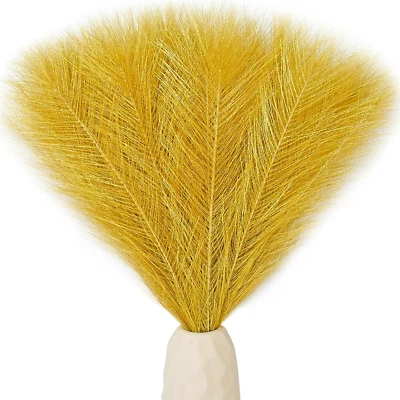 20 Piezas Hierba Pampeana Seda Dorada - Elegante Decoración Floral Otoño para Bodas y Hogar Foto 1 de 4
