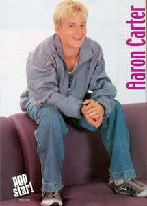 Aaron Carter - Mini-Poster Clipping Pinup Rivista Teen 11" x 8" - anno 2001 - Foto 1 di 2