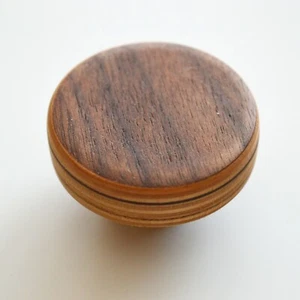 MANGO DE MUEBLES chapa color nogal - acabado de madera de haya de núcleo - pomo de muebles según Ma - Imagen 1 de 6