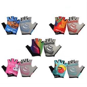 Half Finger Children Cycling Gloves Outdoor Sports Bike Gloves Kids Boys Girls - Picture 1 of 17