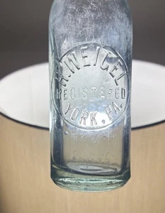 H. Weigel Hutchison Soda or Beer Bottle. York,  Pennsylvania - Picture 1 of 5