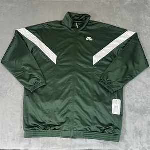 Vintage Nike Air Track Jacket Mens 3XLT Green White Full Zip Chevron 770849 323 - Picture 1 of 13