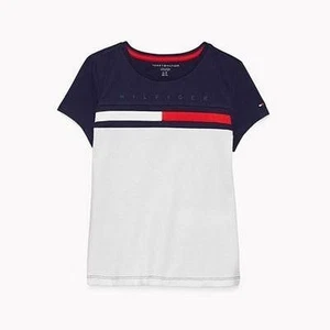 NWT Tommy Hilfiger Colorblock T Medium 8-10 Boy Girl Navy White Red 631620808266 - Picture 1 of 5