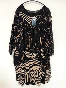 Double Layered Midi Dress Size 22/24 UK - Q Neel Brand - Brand New With Tags - Picture 1 of 21