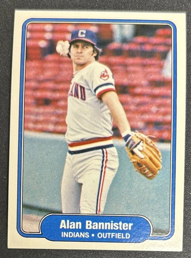 1982 Fleer Alan Bannister Baseball Card #359 Indians OF VG O/C - Image 1 of 2