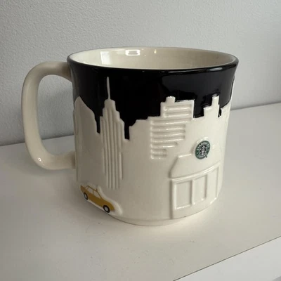 Starbucks New York City Mug 3D Relief SkylineTaxi 2010 Coffee Cup 16 oz - Image 1 of 4