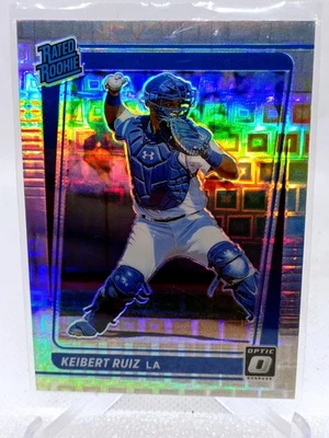 2021 FOTL Donruss Optic Keibert Ruiz /99 Silver Pandora Prizm Rookie Dodgers - Image 1 of 2