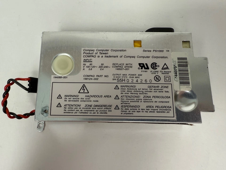 COMPAQ 149527-001 INTERNAL AC ADAPTER BOARD LTE ELITE 4/40 4/50 4/75 PS1000 - Image 1 of 3