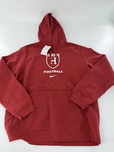Nike Harvard Football Herren Club Fleece Pullover Hoodie Crimson Gr. L Neu - Bild 1 von 9