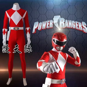 Uniforme de Dino Rangers Disfraz de Cosplay Ranger Rojo Zyuranger Rocky DeSantos Conjunto - Imagen 1 de 13