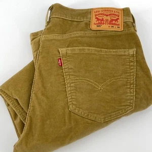 Levi Strauss 505 Corduroy Pants Tan Mens W36 L30 Straight Leg Classic Fit - Picture 1 of 10