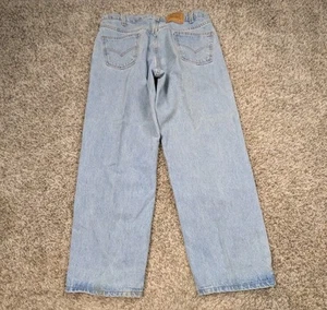 Vintage Levis Husky 562 Jeans Mens 36x29 Fits 34x30 Blue Loose Orange Tab USA - Picture 1 of 12