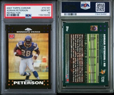 2007 Topps Chrome - Adrian Peterson #TC181 Refractor (RC) - Image 1 of 3