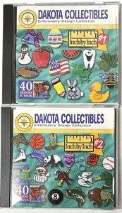 Dakota Collectibles Stickmotive 2 CDs Zoll mal Zoll 80 Designs 1" Größe - Bild 1 von 5