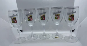 5 copas de vino Pilsner Urquell CRISTAL BOHEMIO CORTADO A MANO (raras) - Imagen 1 de 4