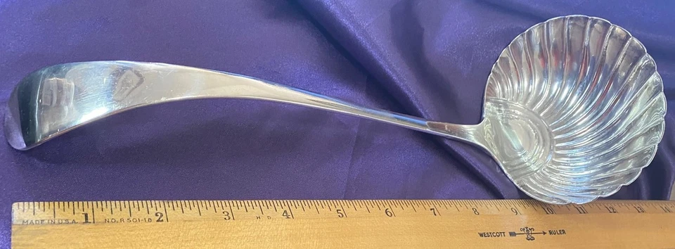 (1) Cucharón Lee & Wigfull de 12" de plata esterlina Sheffield 1906 con sello de 7,7 oz Foto 1 de 1