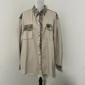 Game Guard Mens Long Sleeve Hunting Texas Desert Camo Button Down Shirt EUC - Picture 1 of 10