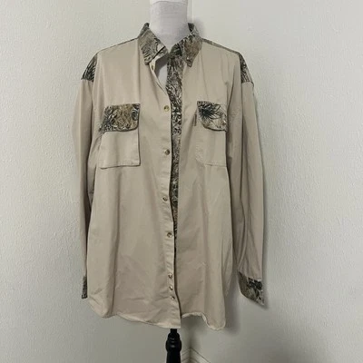 Game Guard Mens Long Sleeve Hunting Texas Desert Camo Button Down Shirt EUC - Image 1 of 4
