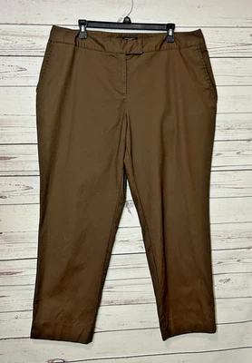 Charter Club Classic Fit Pants Brown Size 14W - Image 1 of 4