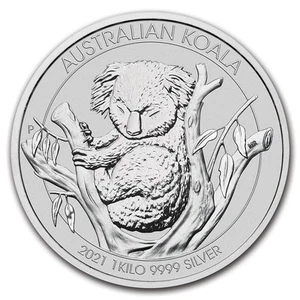 2021 Australia 1 kilo Silver Koala BU - Picture 1 of 3