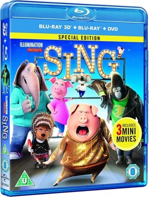 SING (2016) 3D & 2D Blu-Ray BRAND NEW (USA Compatible) - Image 1 of 2