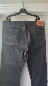 Jeans Levis 501 Original Encogibles a Ajuste Botón Mosca Rígidos Azul Oscuro Nuevos A12 - Imagen 1 de 7
