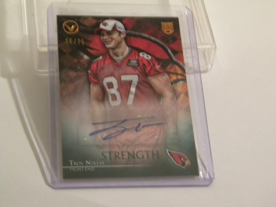 2014 Topps Valor Auto Strength  Troy Niklas #VA-TN Rookie Auto RC 74/75 - Image 1 of 4