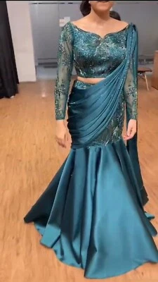 LEHNGA SAREE READY INDIAN LEHENGA CHOLI NIKAH WEDDING BOLLYWOOD EID SARI BLOUSE - Image 1 of 4