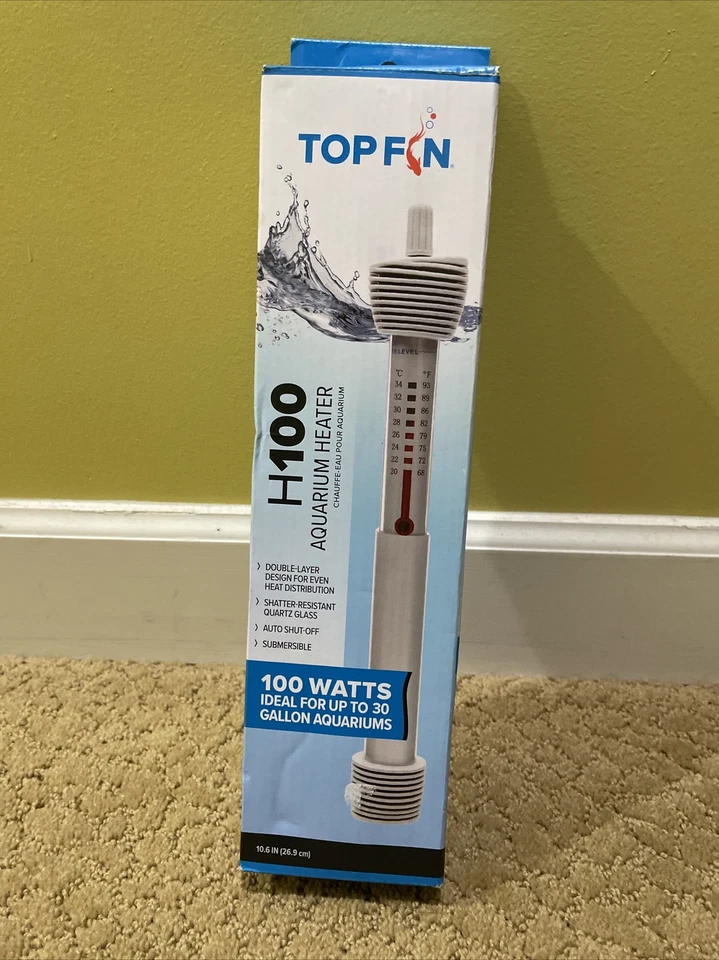Top Fin 100 Watt Aquarium Heater Fits 10-20 Gallon Aquariums 5253137