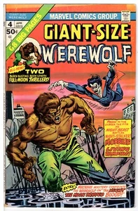 GIANT SIZE WEREWOLF #4 FN 6.0 KEY 1st battle Morbius vs WWBN MARVEL COMICS 1974 - Picture 1 of 4