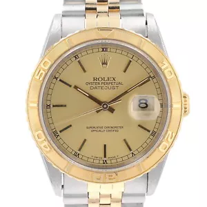 OROLOGIO ROLEX UOMO DATEJUST TWOTONE QUADRANTE BIANCO ROMANO SCANALATO GIUBILEO 16233 36MM - Foto 1 di 10