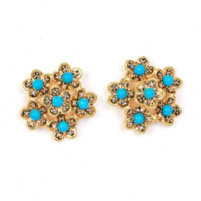 Pendientes de piedra turquesa|Pendientes de piedras preciosas de cristal curativo|Regalo para mujer Foto 1 de 4