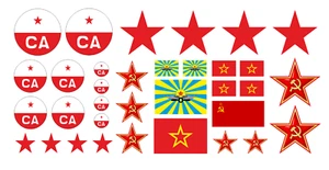 1:12 - 34 piezas Set pegatinas CA URSSS Ejército Rojo pegatinas soviéticas URAL Rusia - Imagen 1 de 4