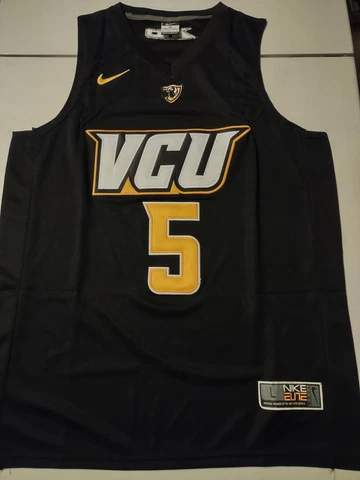 Bones Hyland #5 Black Nike Elite VCU Rams Men's Basketball Jersey New Size XL Cover