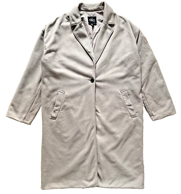 ALO YOGA Cotton Trench Coat Taupe Size L - Image 1 of 4
