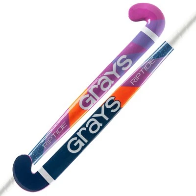 GRAYS 2024/25 Grau Riptide UB MC rosa blau Junior Holzhockeyschläger - kostenloser Versand