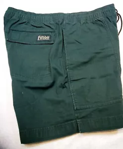 Filson Dry Falls corto in twill di cotone elasticizzato nuovo con etichetta Medium $85 verde muschio scuro - Foto 1 di 10