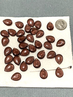 *VENTA CALIENTE* LOTE DE 35 PIEZAS. CUENTAS CRISTAL LÁGRIMA 20XMM X14MM DE COLECCIÓN - NUEVAS - MORADAS Foto 1 de 4