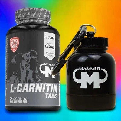 Mammut L-Carnitin 80 Lutschtabletten Citrus zuckerfrei  + Powderbank  101,14€/kg - Bild 1 von 4
