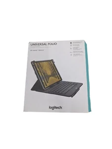 Logitech Universal Folio Keyboard Case For 9-10" Tablets IOS Android Windows - Picture 1 of 6