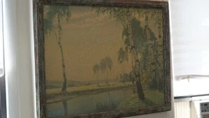 Vintage Antik Ernst Dorn Retro Lithographie Druck bunte Landschaft hell! - Bild 1 von 8