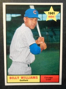 1961 Topps #141 BILLY WILLIAMS Chicago Cubs RC Rookie quasi nuovo + superfici impeccabili - Foto 1 di 4