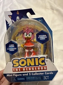 Minifigura y 2 tarjetas de coleccionista Sonic The Hedgehog AMY de 2,5 pulgadas - Imagen 1 de 4