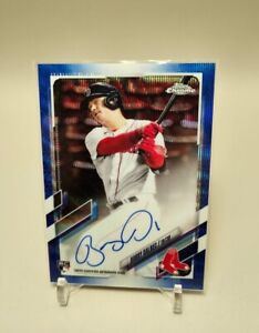 BOBBY DALBEC 2021 Topps Chrome BLUE REFRACTOR AUTO /150 RC RED SOX 